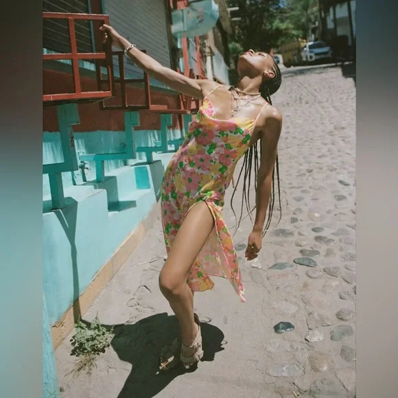 For Love And Lemons Colorful Floral Dress - Picture 2 of 8